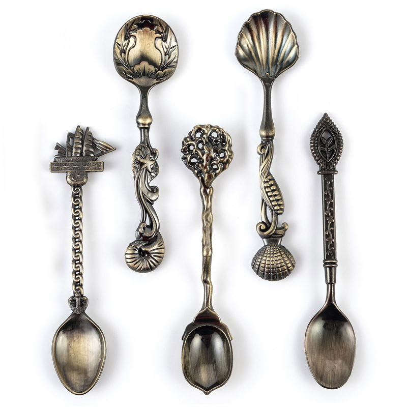 MR 5Pcs Vintage Royal Style Br - огляд і ціна Vintage Collectible Spoons